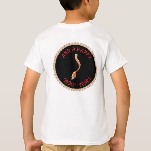 STEER WÜNSCHT EUCH EIN "MOO"~JEDER CHRISTMAS Y'ALL T-Shirt (Rückseite)