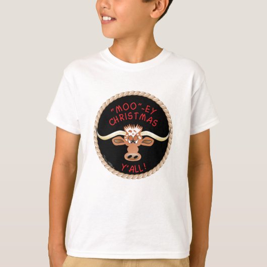 STEER WÜNSCHT EUCH EIN "MOO"~JEDER CHRISTMAS Y'ALL T-Shirt (Vorderseite)