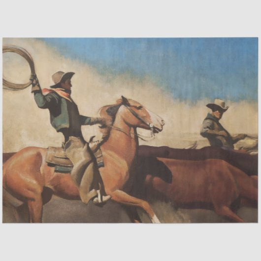 "Steering to Market" Westliche Kunst von Maynard D Seidenpapier (Vorderseite)