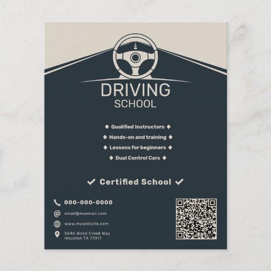 Steering Wheel - Driving School Flyer (Vorne)