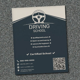 Steering Wheel - Driving School Flyer