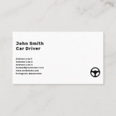 Steering Wheel Icon - Car Driver Visitenkarte (Rückseite)