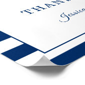 Steering Wheel Nautical Wedding Sign Guest Book Poster (Ecke)