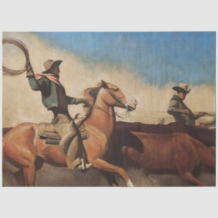 „Steers to Market“ Western Art von Maynard Dixon Seidenpapier