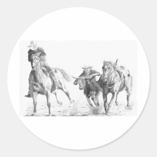 Steerwrestler Runder Aufkleber (Vorderseite)