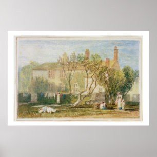 Steeton Manor House, Nähe Farnley, c.1815-18 (w/c Poster