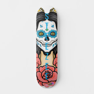 Steezee Custom Sugar Skull Face Paint Skateboard