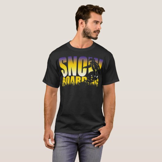 Steezy Snowboarding Gnarly-Geschenk T-Shirt (Vorne ganz)