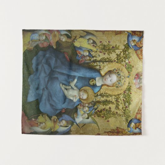 Stefan Lochner Madonna von der Rose Bower (c. 1440 Wandteppich (Vorderseite (Horizontal))