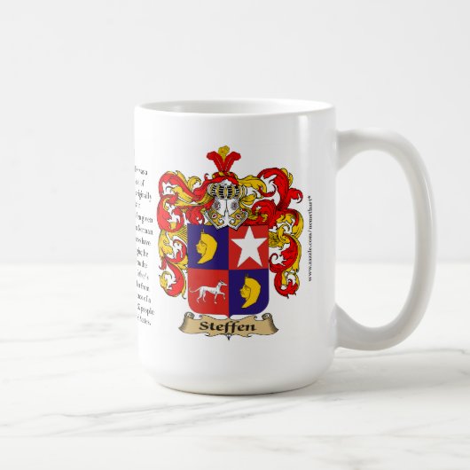 Steffen, der Ursprung, die Bedeutung und das Kaffeetasse (Rechts)