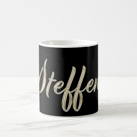 Steffen Name whitegold Tasse Teetasse Kaffeetasse (Mittel)