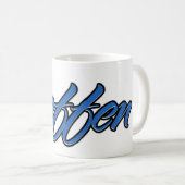 Steffen Vorname Name blue Tasse Kaffeetasse (VorderseiteRechts)