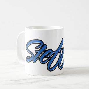 Steffen Vorname Name blue Tasse Kaffeetasse