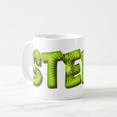 Steffi Name Kiwi Style Tasse Teetasse Kaffeetasse (Vorderseite Links)