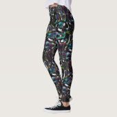 Steg aus farbigen oder verdrillten metallischen Fo Leggings (Links)