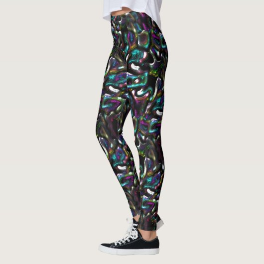 Steg aus farbigen oder verdrillten metallischen Fo Leggings (Links)