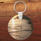 Steg Boarding Sonnenuntergang San Sebastian Schlüsselanhänger (Vorderseite)