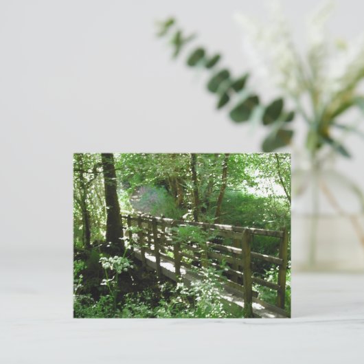 Steg im Waldland Postkarte (Stehend Vorderseite)