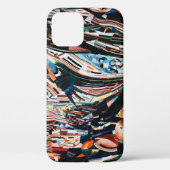 Steg mit braunem und blauem Holzschiff Case-Mate iPhone Hülle (Rückseite)