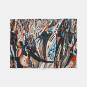 Steg mit braunem und blauem Holzschiff Fleecedecke (Vorderseite (Horizontal))