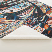 Steg mit braunem und blauem Holzschiff Sherpadecke (3/4)