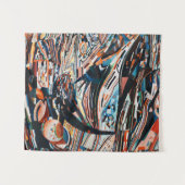 Steg mit braunem und blauem Holzschiff Wandteppich (Vorderseite (Horizontal))