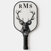 Steg Reindeer Rustic Monogram Pickleball Paddle (Vorderseite)