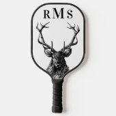 Steg Reindeer Rustic Monogram Pickleball Paddle (Rückseite)