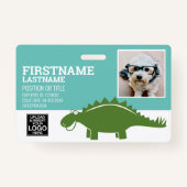 Stegasaurus Pädiatriker Day Care Mitarbeiter Foto Ausweis (Vorderseite)