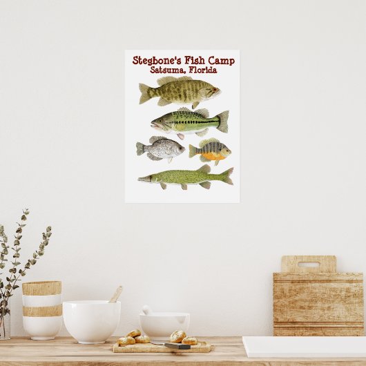 Stegbone-Fischlager Poster (Küche)
