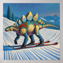 Stego-Pisten: Skifahren Stegosaurus Wand an Wand K