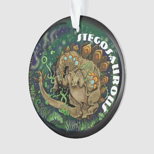 Stegosaurous Dinosaurier Art Ornament (Vorderseite)