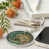 Stegosaurous Dinosaurier Art Schlüsselanhänger (Vorderseite rechts)