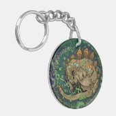 Stegosaurous Dinosaurier Art Schlüsselanhänger (Vorderseite links)