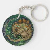 Stegosaurous Dinosaurier Art Schlüsselanhänger (Rückseite)