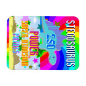 Stegosaurus 250 Power Super Dinosaurier Punkte Magnet (Horizontal)