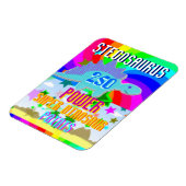 Stegosaurus 250 Power Super Dinosaurier Punkte Magnet (Linke Seite)