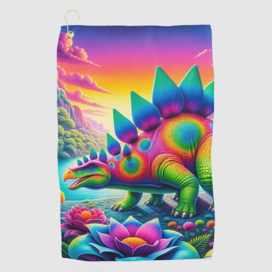 Stegosaurus Art Golfhandtuch (Vorderseite)