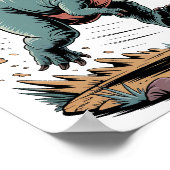 Stegosaurus auf der Fahrt Poster (Ecke)