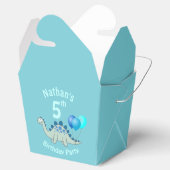 Stegosaurus Blue Dinosaurier Kindergeburtstag Geschenkschachtel (Geöffnet)