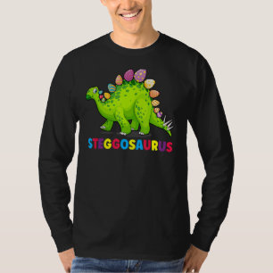 Stegosaurus Bunny Ear Egg Ostertag Dinosaur Dino T-Shirt