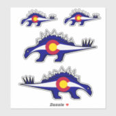 Stegosaurus Colorado Rocky Mountains Multipack Aufkleber (Blatt)