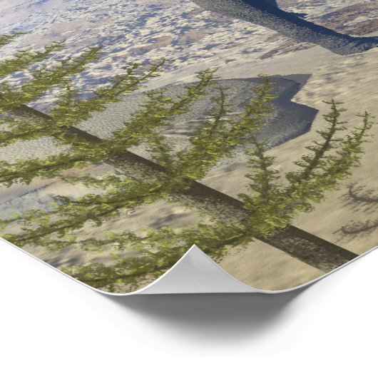 Stegosaurus dinosaur - 3D rendern Poster (Ecke)