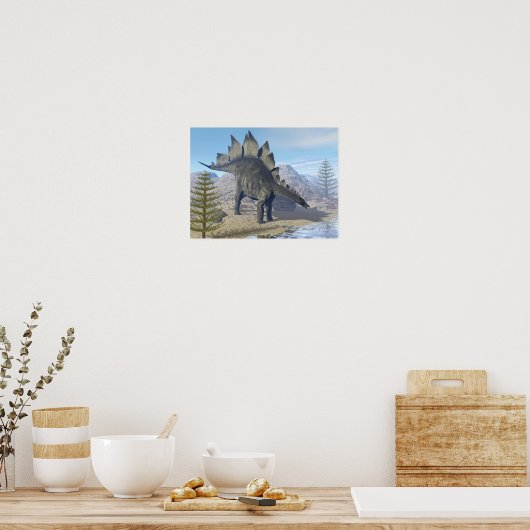 Stegosaurus dinosaur - 3D rendern Poster (Küche)