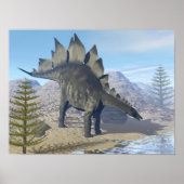 Stegosaurus dinosaur - 3D rendern Poster (Vorne)