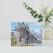 Stegosaurus dinosaur - 3D rendern Postkarte (Stehend Vorderseite)