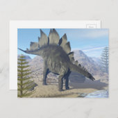 Stegosaurus dinosaur - 3D rendern Postkarte (Vorne/Hinten)