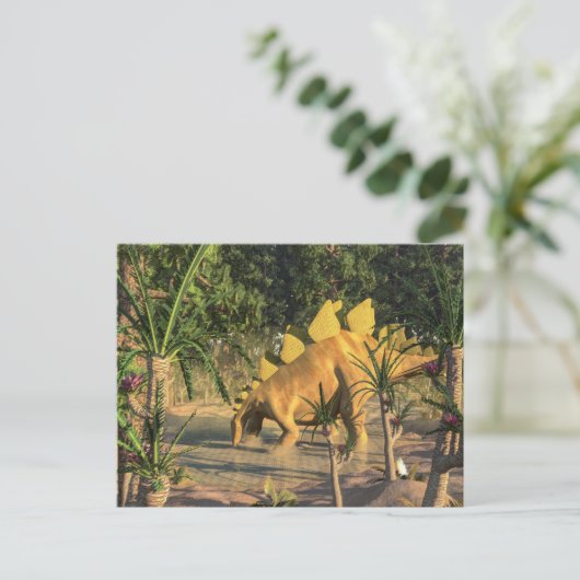 Stegosaurus dinosaur - 3D rendern Postkarte (Stehend Vorderseite)