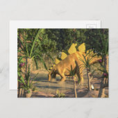 Stegosaurus dinosaur - 3D rendern Postkarte (Vorne/Hinten)