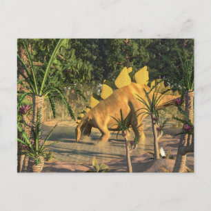 Stegosaurus dinosaur - 3D rendern Postkarte